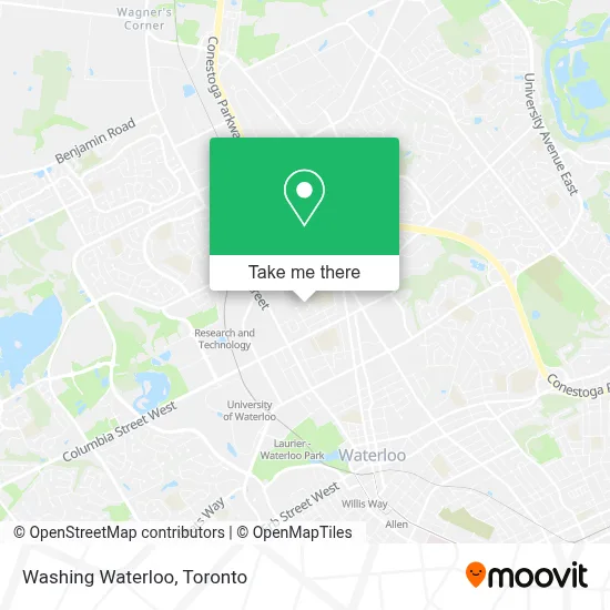 Washing Waterloo map