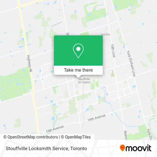 Stouffville Locksmith Service map