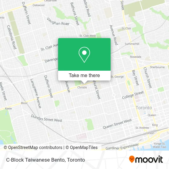 C-Block Taiwanese Bento map
