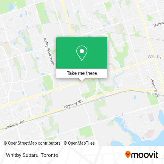 Whitby Subaru map