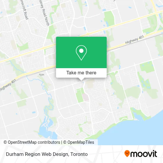 Durham Region Web Design map