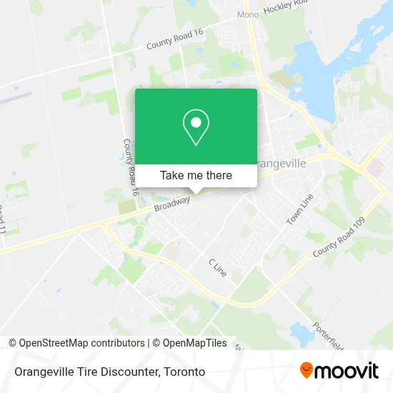 Orangeville Tire Discounter map