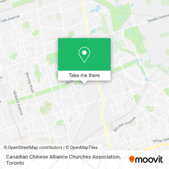 Canadian Chinese Alliance Churches Association map