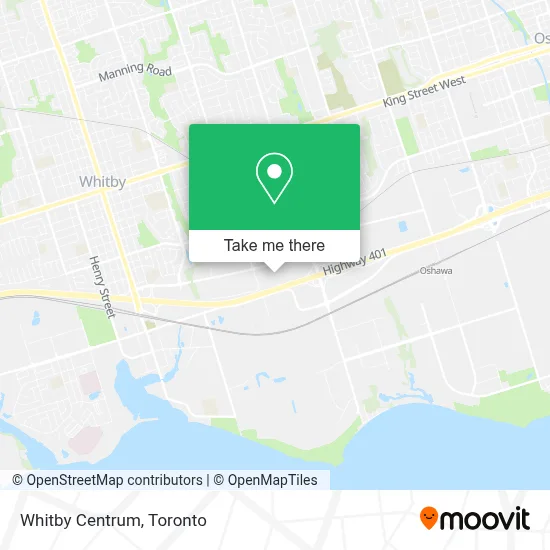 Whitby Centrum map