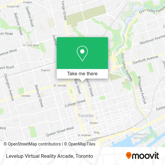 Levelup Virtual Reality Arcade map