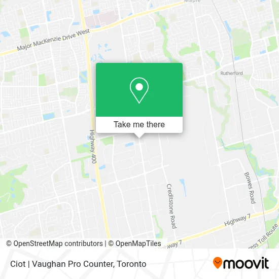 Ciot | Vaughan Pro Counter map