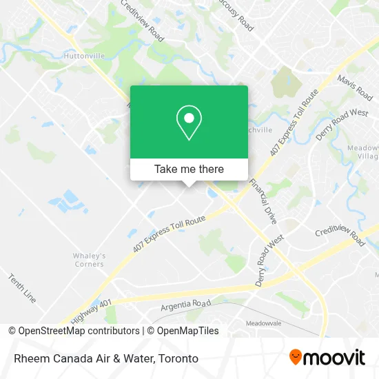 Rheem Canada Air & Water map