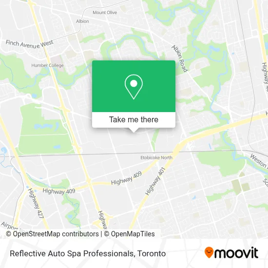 Reflective Auto Spa Professionals map