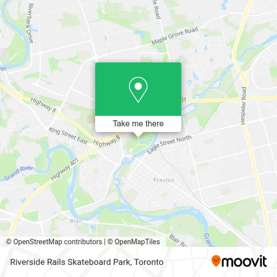 Riverside Rails Skateboard Park map