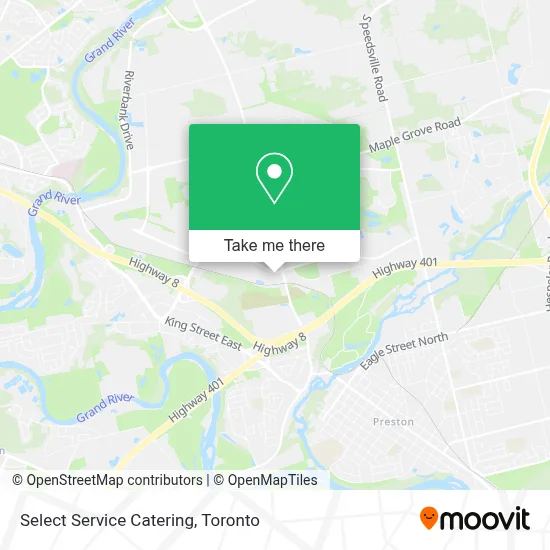 Select Service Catering map