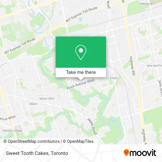 Sweet Tooth Cakes map