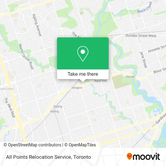 All Points Relocation Service map