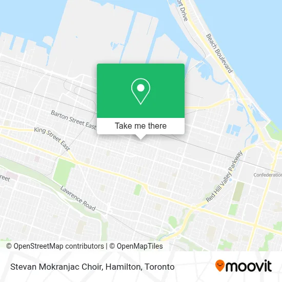 Stevan Mokranjac Choir, Hamilton map