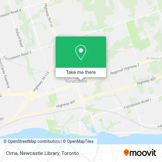 Clma, Newcastle Library map