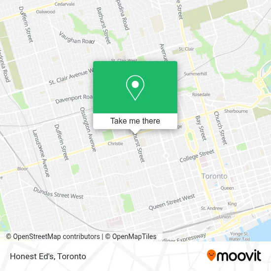 Honest Ed's map