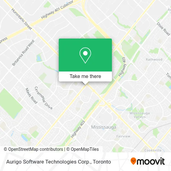 Aurigo Software Technologies Corp. map