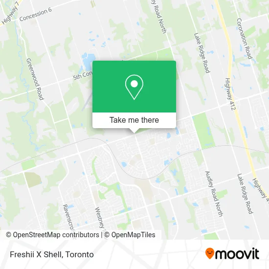 Freshii X Shell map