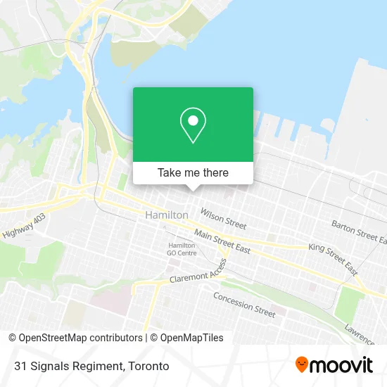 31 Signals Regiment map