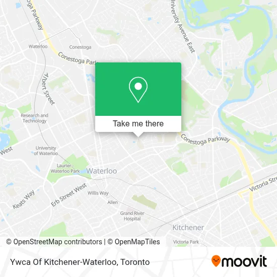 Ywca Of Kitchener-Waterloo map