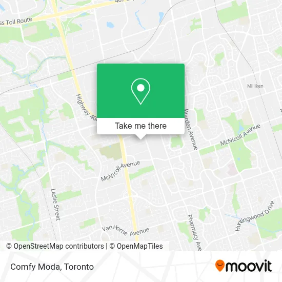 Comfy Moda map