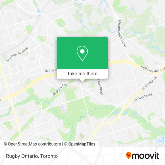 Rugby Ontario map
