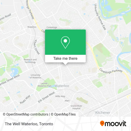 The Well Waterloo map