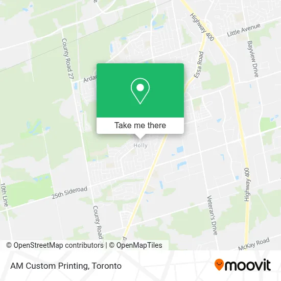 AM Custom Printing map