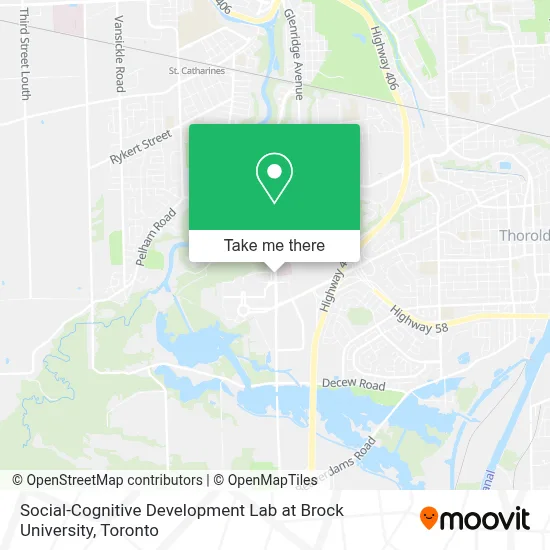 Social-Cognitive Development Lab at Brock University map