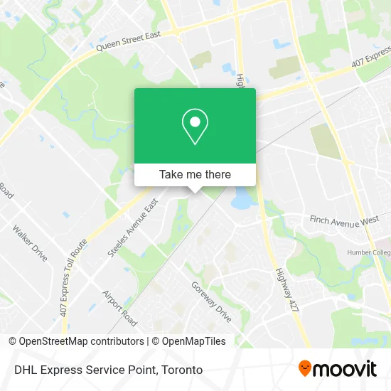 DHL Express Service Point map