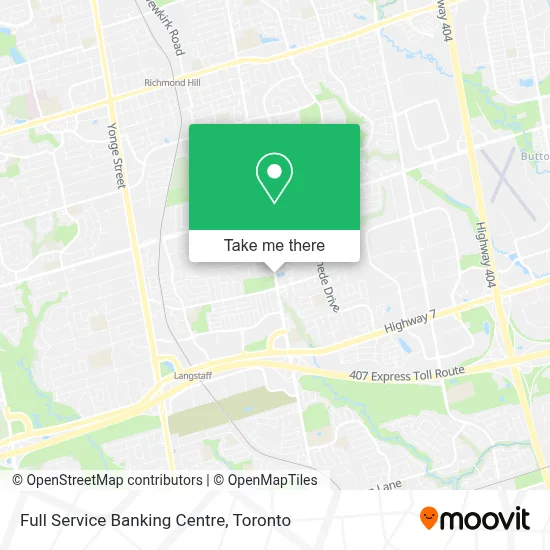 Full Service Banking Centre map