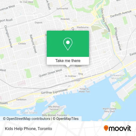 Kids Help Phone map