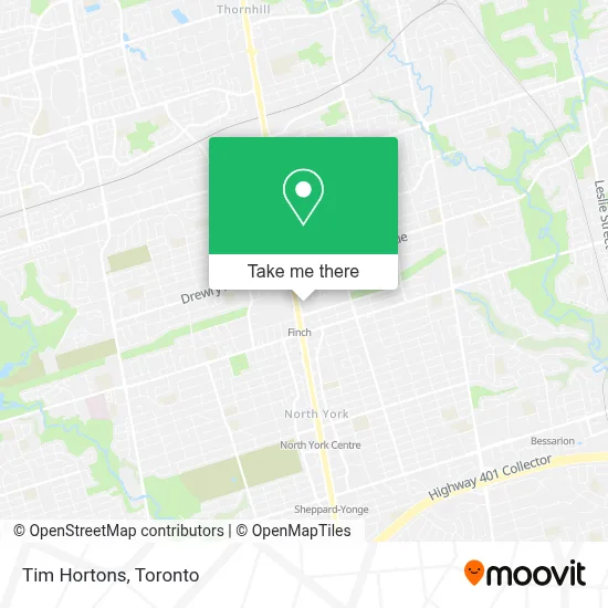 Tim Hortons map