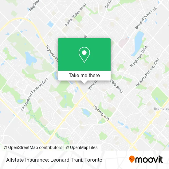 Allstate Insurance: Leonard Trani map