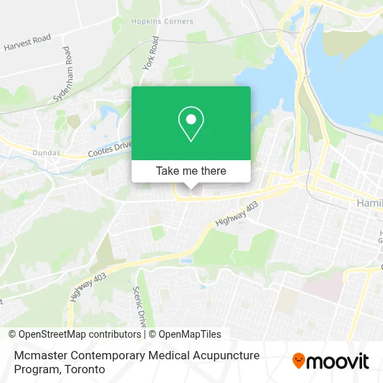 Mcmaster Contemporary Medical Acupuncture Program map