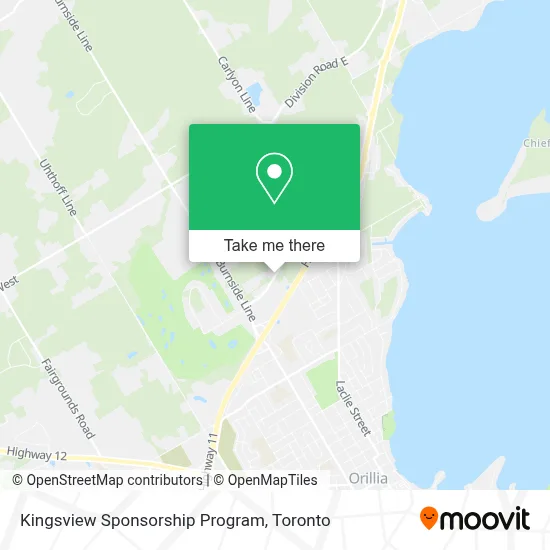 Kingsview Sponsorship Program map