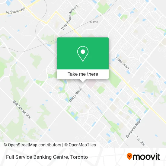 Full Service Banking Centre map