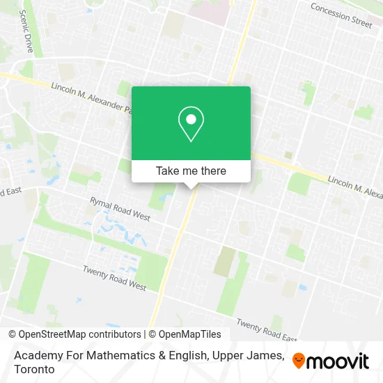 Academy For Mathematics & English, Upper James map