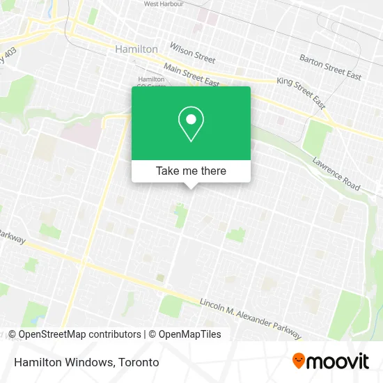 Hamilton Windows map