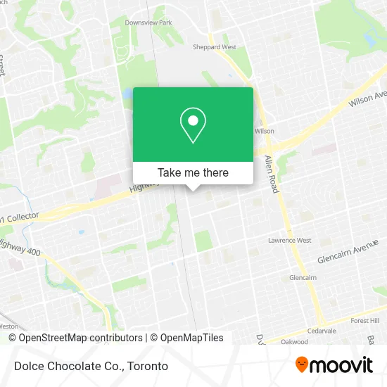 Dolce Chocolate Co. map