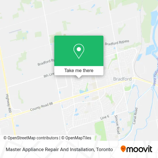 Master Appliance Repair And Installation map