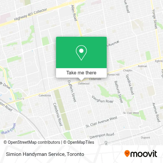 Simion Handyman Service map