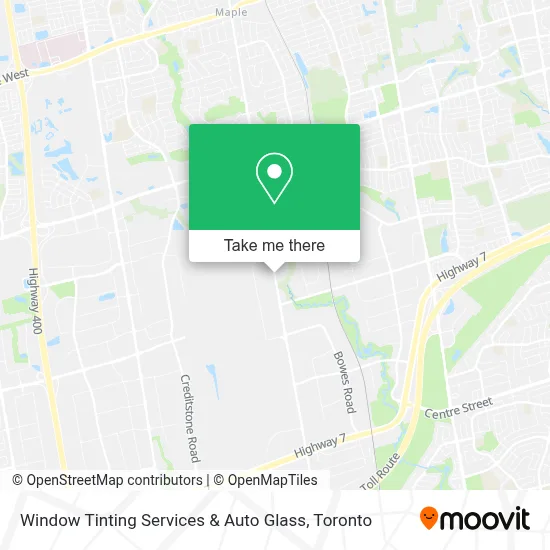Window Tinting Services & Auto Glass map