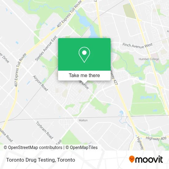 Toronto Drug Testing map