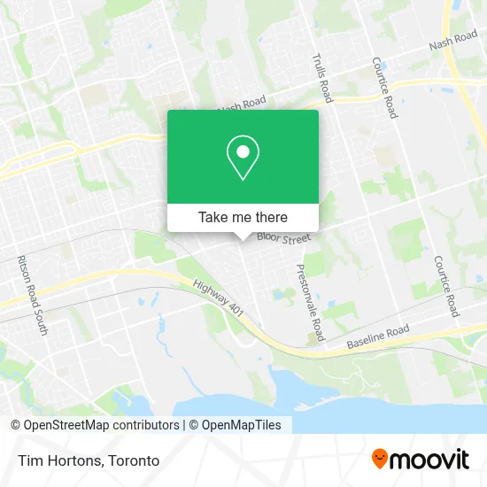 Tim Hortons map