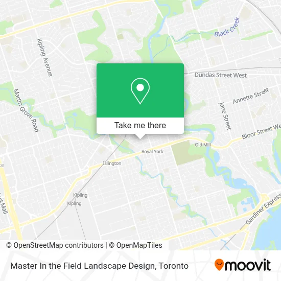 Master In the Field Landscape Design map