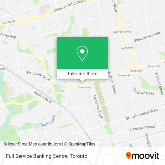 Full Service Banking Centre map