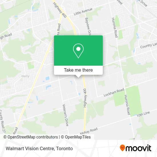Walmart Vision Centre map