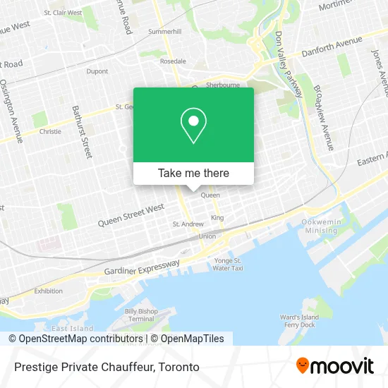 Prestige Private Chauffeur map