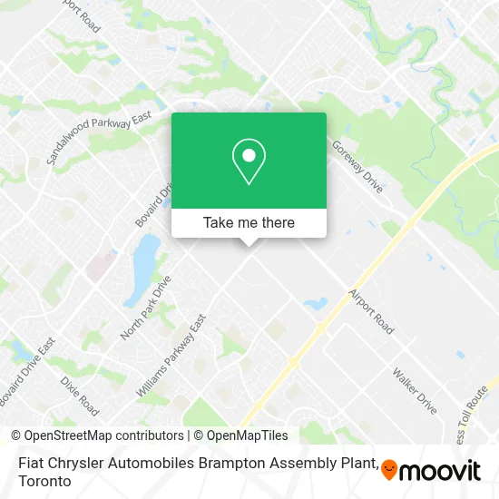Fiat Chrysler Automobiles Brampton Assembly Plant map