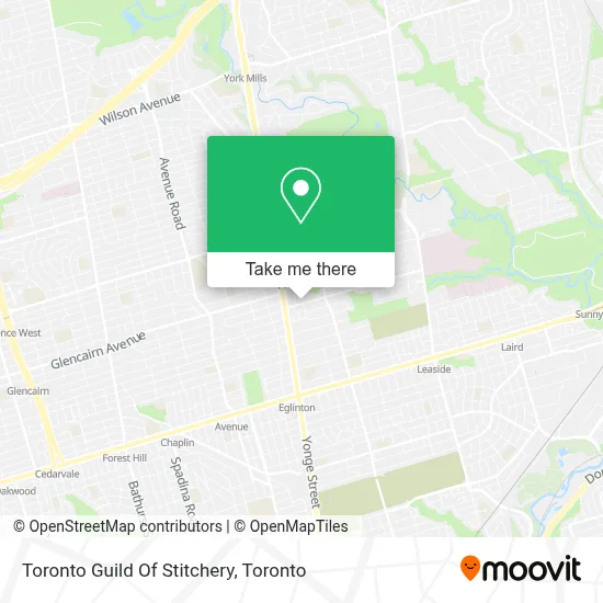 Toronto Guild Of Stitchery map